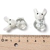 Handmade Bunny Lampwork Beads X-LAMP-P051-J01-3
