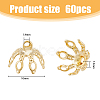 60Pcs Brass Bead Cap Pendant Bails KK-HY0003-04-2