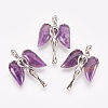 Natural Amethyst Pendants X-KK-G346-02D-1