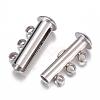 Tarnish Resistant 304 Stainless Steel Slide Lock Clasps STAS-G071-50P-3