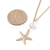 Starfish Pendant Neckelaces for Girl Women NJEW-JN03744-5