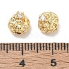 Brass Micro Pave Clear Cubic Zirconia Beads CU-CBA91C0-06G-3