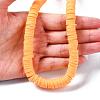 Flat Round Handmade Polymer Clay Beads CLAY-R067-10mm-15-7