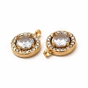 PVD Vacuum Plating 304 Stainless Steel Cubic Zirconia Pendants STAS-A076-05G-04-3