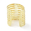 Rack Plating Brass Hollow Out Wide Wire Cuff Bangles for Women BJEW-D032-05G-3