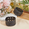 2Pcs 2 Styles Cowhide Leather Bracelets BJEW-CL0003-34B-4