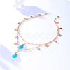 Double layer Synthetic Turquoise Pendant Necklaces GI5195-1