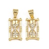 Brass Micro Pave Clear Cubic Zirconia Pendants KK-A269-40G-1