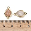Natural Sunstone Faceted Connector Charms G-L514-048P-01-3