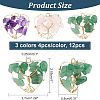 12Pcs 3 Styles Natural Gemstone Pendants FIND-FH0004-67-6