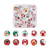 Kissitty 20Pcs 10 Style Transparent Glass Enamel Beads GLAA-KS0001-08-1