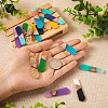 18Pcs 9 Styles Resin & Walnut Wood Pendants RESI-BT0001-25-6
