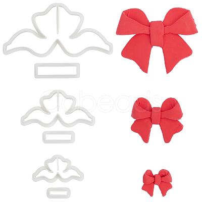 3 Sets 3 Styles Bowknot PLA Molds DIY-SP0003-15-1