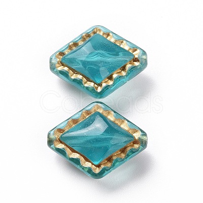 Plating Transparent Acrylic Beads X-OACR-P013-30B-1
