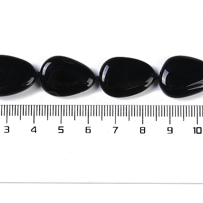 Natural Black Gemstone Beads Strands G-Q164-C01-01-1