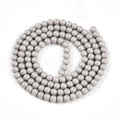 Baking Paint Pearlized Glass Pearl Bead Strands HY-N002-3mm-B05-1