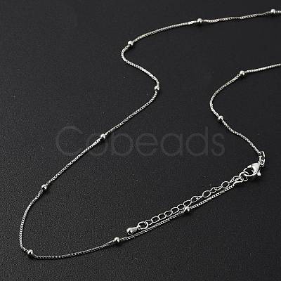 Brass Satellite Chains Necklaces for Women NJEW-D302-33P-1