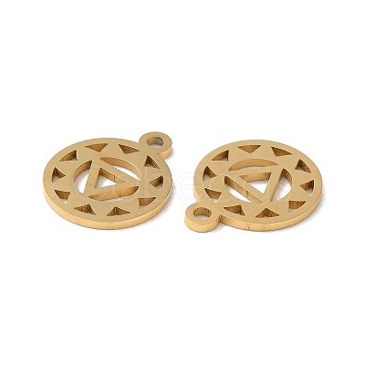 Chakra Ion Plating(IP) 304 Stainless Steel Charms STAS-F300-05G-1