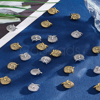40Pcs 2 Style Tibetan Style Alloy Beads TIBEB-LP0001-72-1