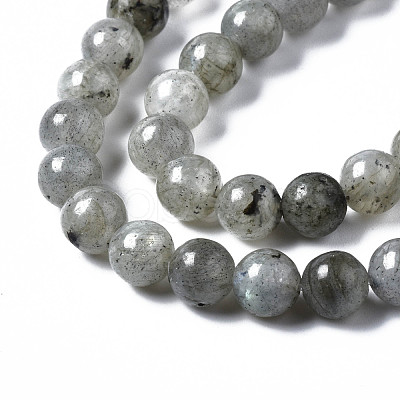Natural Labradorite Round Beads Strands G-S158-6mm-1