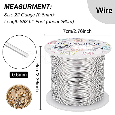 Round Aluminum Wire for Jewelry Making AW-BC0003-17P-1