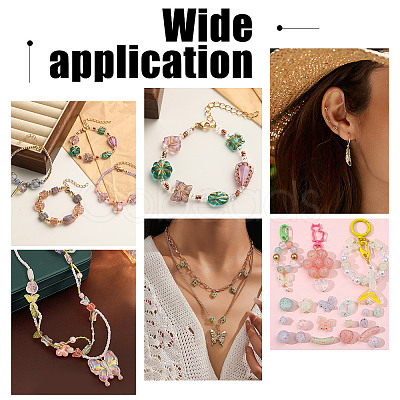 15Style Plating Transparent Acrylic Beads OACR-AR0001-19-1