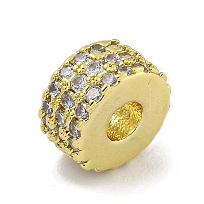 Rack Plating Brass with Cubic Zirconia Beads KK-B091-04B-04G-1