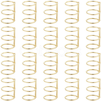 3-Ring Iron Loose Leaf Book Binder Hinged Rings AJEW-CP0009-48B-1