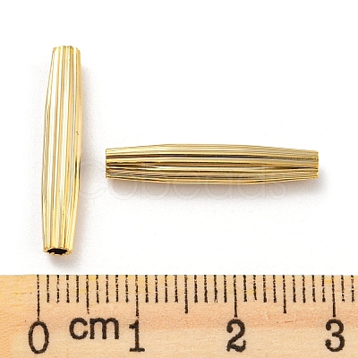 Rack Plating Eco-friendly Brass Beads KK-M257-08A-G-1