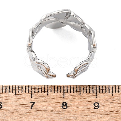 304 Stainless Steel Cuff Rings RJEW-D306-27P-05-1