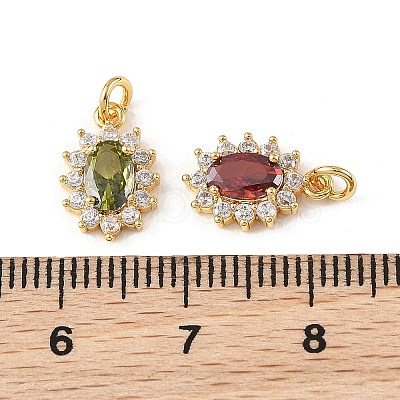 SHEGRACE Brass Micro Pave Cubic Zirconia Pendants XGRQ2O909-446G-1