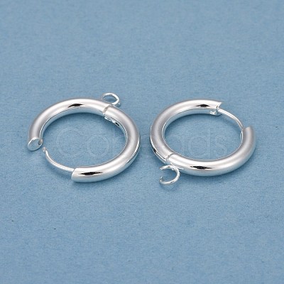 201 Stainless Steel Huggie Hoop Earring Findings STAS-P283-01G-S-1