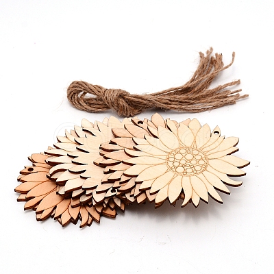 Wood Cutouts Ornaments WOOD-WH0112-76-1