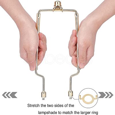 Iron Lamp Shade Harp Holder AJEW-OC0002-67G-1