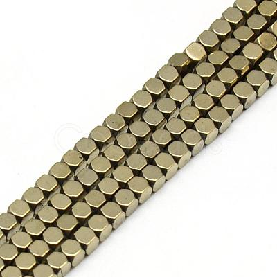 Electroplate Non-magnetic Synthetic Hematite Beads Strands G-Q486-61A-1
