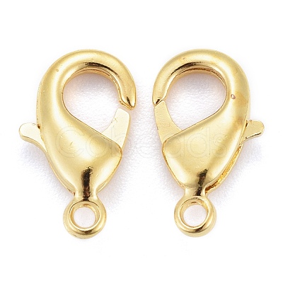 Brass Lobster Claw Clasps KK-902-G-NF-1