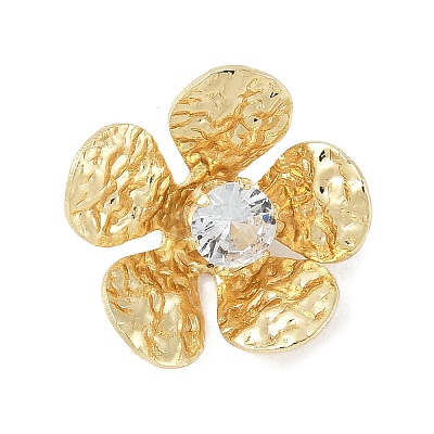 Brass Micro Pave Cubic Zirconia Pendants KK-M326-09G-1