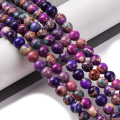 Dyed Natural Regalite/Imperial Jasper/Sea Sediment Jasper Beads Strands G-B124-C02-09-1