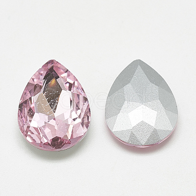 Pointed Back Glass Rhinestone Cabochons RGLA-T081-4x6mm-10-1