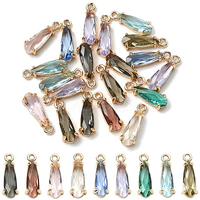 20Pcs Faceted Glass Pendants GLAA-YW0005-01-1