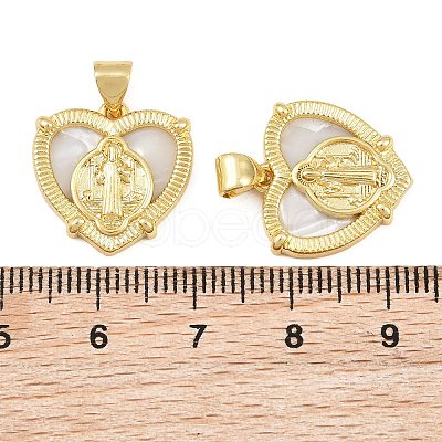 Brass Shell Pendants CU-CBA9482-05G-04-1