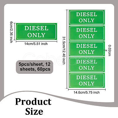 12Sheets Waterproof PVC Warning Sign Stickers DIY-OC0014-63C-1