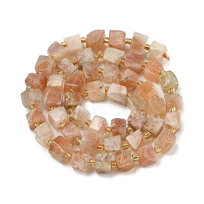 Natural Arusha Sunstone Beads Strands G-G053-B16-02-1