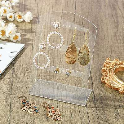 Organic Glass Earring Display Racks X-EDIS-N001-02B-1