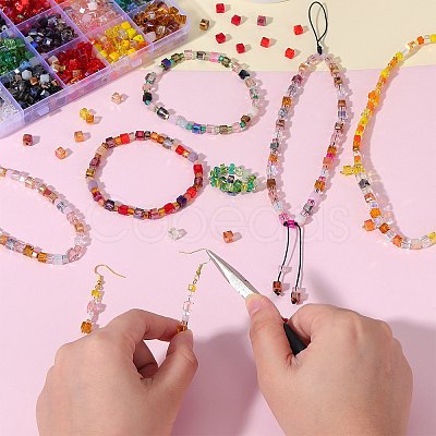 2 Bags Imitation Artificial Crystal Glass Beads GLAA-SZ0001-95B-09-1