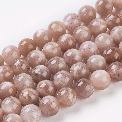 Natural Sunstone Beads Strands X-G-G099-12mm-14-1