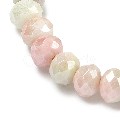 AB Color Faceted Rondelle Glass Beaded Stretch Bracelets for Women BJEW-PH01820-07-1