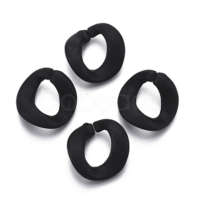 Spray Painted CCB Plastic Linking Rings CCB-R104-05A-01-1