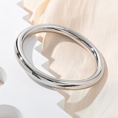 304 Stainless Steel Plain Bangles for Women BJEW-K271-01P-1