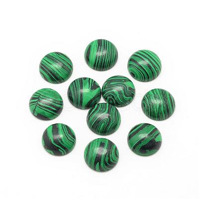 Synthetic Malachite Cabochons G-R416-10mm-38-1